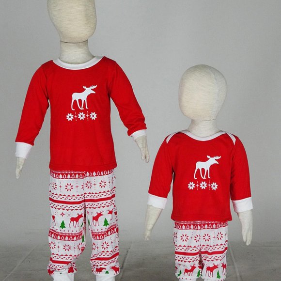 COPY - Matching Red White Reindeer Winter Christmas Family Pajamas PJs Men Wome… - Picture 11 of 16